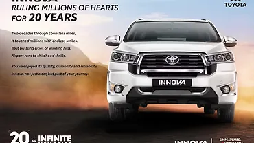 Toyota Innova Elapses 20 Years, Surpasses 12 Lakh Sales Milestone