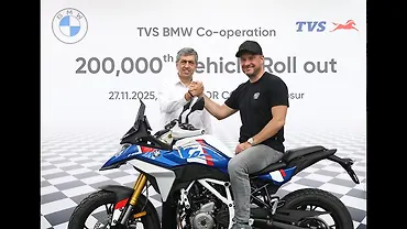 TVS and BMW Motorrad Cross 2 Lakh Units Production Milestone TVS and BMW Motorrad Cross 2 Lakh Units Production Milestone