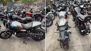 2026 Royal Enfield Guerrilla 450 Spied at a Dealership Before Launch