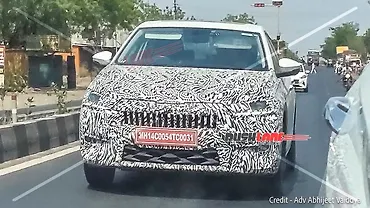 Skoda Slavia facelift spied again