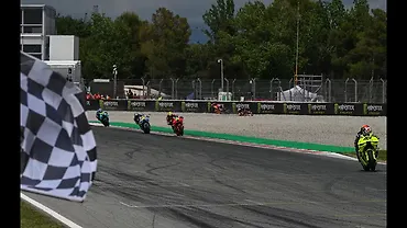 MotoGP 2026:  VR46 Ducati's Fabio Di Giannantonio wins chaotic Catalunya GP