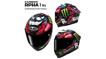HJC RPHA 1 V2 Funky Diablo Looks Brilliant; also Glows in the Dark HJC RPHA 1 V2 Funky Diablo Looks Brilliant; also Glows in the Dark