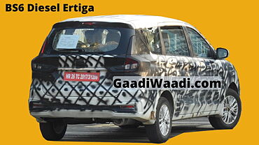 BS-VI compliant Maruti Suzuki Ertiga diesel variant spied testing