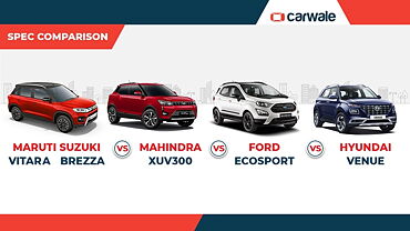 Spec Comparison: Maruti Suzuki Vitara Brezza Vs Hyundai Venue Vs Mahindra XUV300 Vs Ford EcoSport