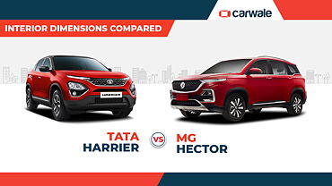 Interior dimensions compared: MG Hector Vs Tata Harrier 