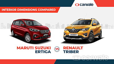 Maruti Suzuki Ertiga vs Renault Triber: Interior dimensions compared