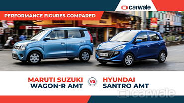 Hyundai Santro vs Maruti WagonR AMT: performance figures compared