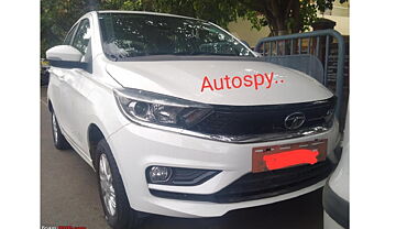 Tata Tigor EV facelift spied again