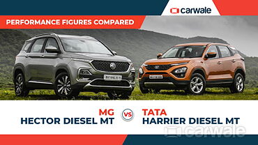 MG Hector vs Tata Harrier Diesel MT: performance figures compared