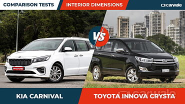 Kia Carnival vs Toyota Innova Crysta: Interior dimensions compared