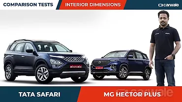 Tata Safari vs MG Hector Plus: Interior dimensions comparison review
