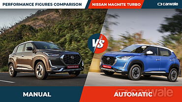 Nissan Magnite Turbo manual vs auto: performance figures comparison