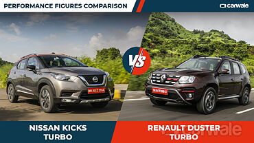 Nissan Kicks vs Renault Duster Turbo: performance figures comparison