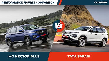 MG Hector Plus vs Tata Safari: performance figures comparison