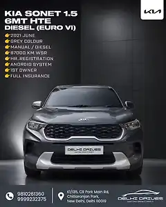 2021 Kia Sonet HTE 1.5 1