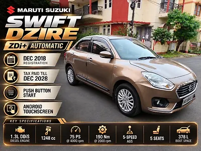 2018 Maruti Suzuki DZire ZDi Plus AMT 1