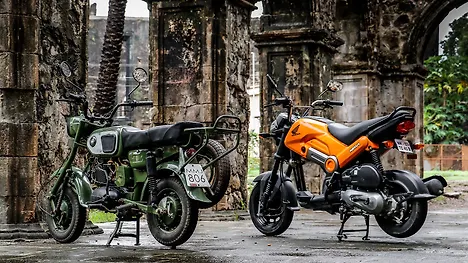 Honda Navi Vs Rajdoot Bobby Gts Comparison Review Bikewale