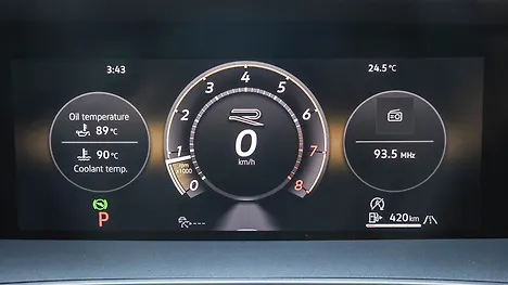 फ़ॉक्सवैगन टेरॉन R-लाइन इंस्ट्रूमेंट क्लस्टर