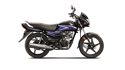 Honda Shine 100 Black with Blue Stripes Colour, All Shine 100 Colour ...