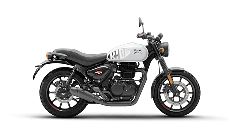 Royal Enfield Hunter 350 Dapper White Colour, All Hunter 350 Colour ...