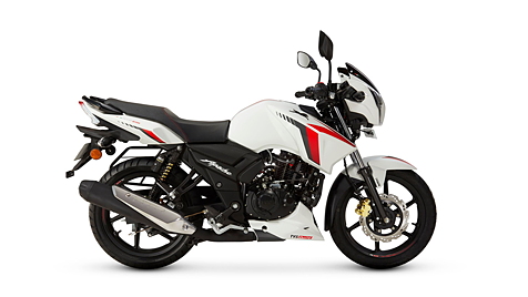 TVS Apache RTR 160 Pearl White Colour, All Apache RTR 160 Colour Images - BikeWale