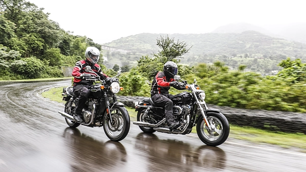 Triumph Bonneville T120 vs Harley Davidson 1200 Custom Comparison Review BikeWale