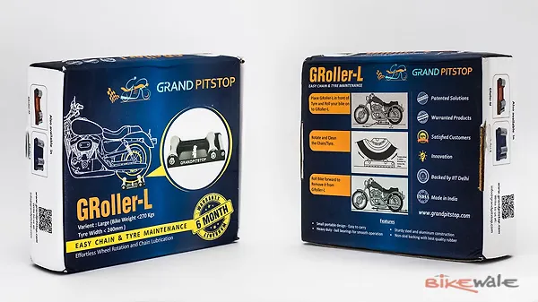 Supporto Per Moto Grand Pitstop Groller – Capacità 272 Kg, Larghezza Pneumatici 240 Mm, Base Antiscivolo, Argento Antico