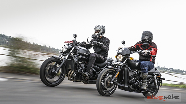  Kawasaki  Vulcan  S  vs  Harley  Davidson  Street  750 