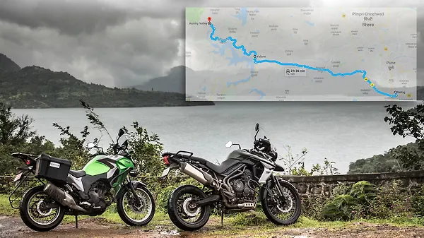 ADV vs Google Maps: Starring Triumph Tiger 800 XCX and Kawasaki