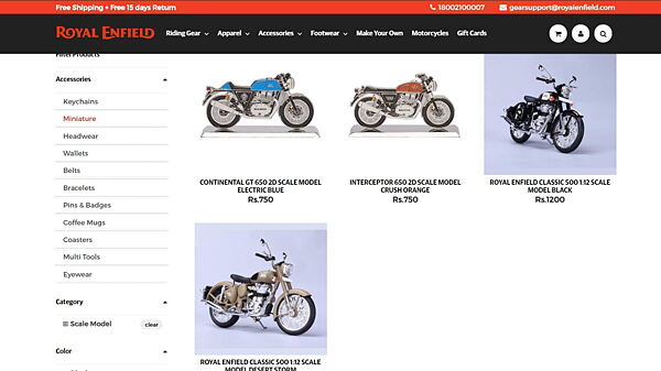 royal enfield miniature model online