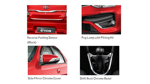 toyota etios extra accessories