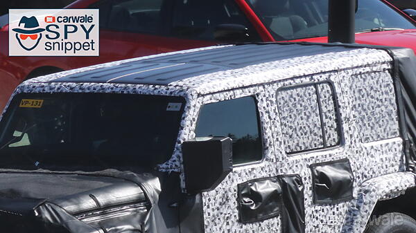 Jeep Wrangler spotted with a new roof - CarWale