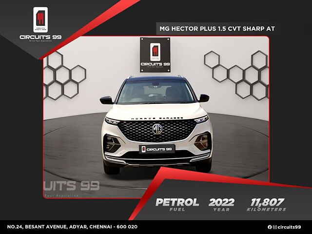 Second Hand MG Hector Plus [2020-2023] Sharp 1.5 Petrol Turbo DCT 6-STR Dual Tone in Chennai