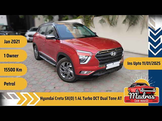 Second Hand Hyundai Creta [2020-2023] SX (O) 1.4 Turbo 7 DCT Dual Tone [2022-2022] in Chennai