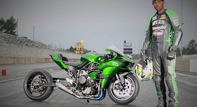 Kawasaki Unveils Ninja H2r Drag Bike Bikewale