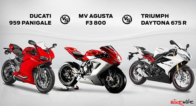 Ducati 959 Panigale Vs Mv Agusta F3 800 Vs Triumph Daytona 675r Spec Comparison Bikewale