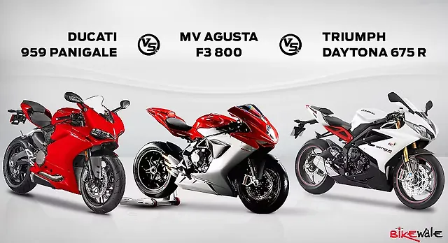 Ducati 959 Panigale Vs Mv Agusta F3 800 Vs Triumph Daytona 675r Spec Comparison Bikewale Ducati 959 Panigale Vs Mv Agusta F3 800 Vs Triumph Daytona 675r Spec Comparison Bikewale