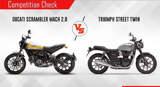 Ducati Scrambler Mach 2 0 Vs Triumph Street Twin Competition Check Ducati Scrambler Mach 2 0 Vs Triumph