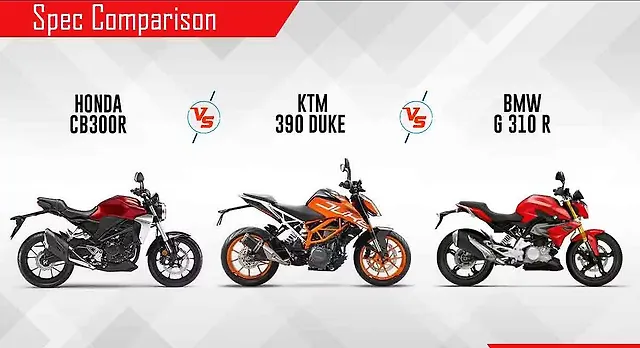 Honda CB300R vs KTM 390 Duke vs BMW G 