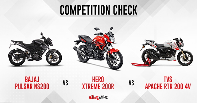 Hero Xtreme 200R Vs Bajaj Pulsar NS200 Vs TVS Apache RTR 200 4V ...