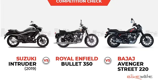 19 Suzuki Intruder Vs Bajaj Avenger Street 2 Vs Royal Enfield Bullet 350 Competition Check Bikewale