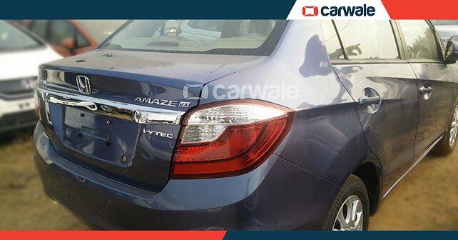 Honda Amaze facelift spied in new blue colour shade - CarWale