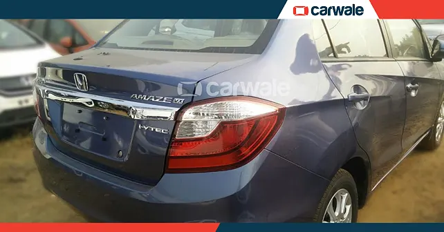 Honda Amaze facelift spied in new blue colour shade - CarWale