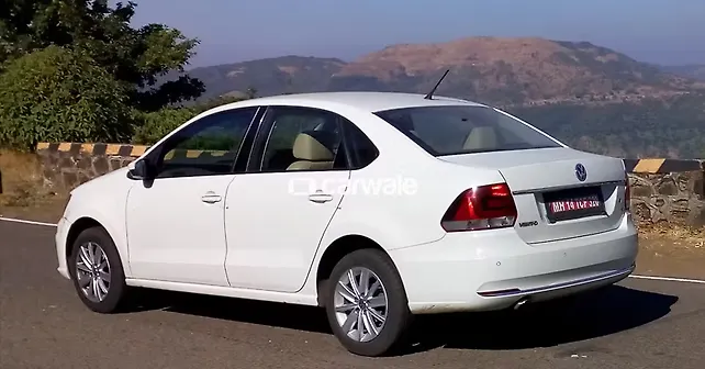 Volkswagen Vento and Polo spotted with DRLs and LED headlamps