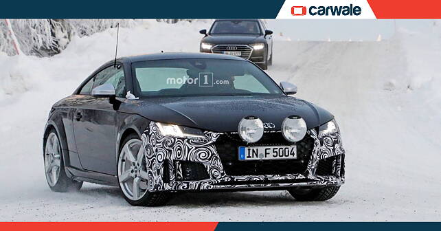 Facelifted Audi TT caught doing a workout in the snow - CarWale