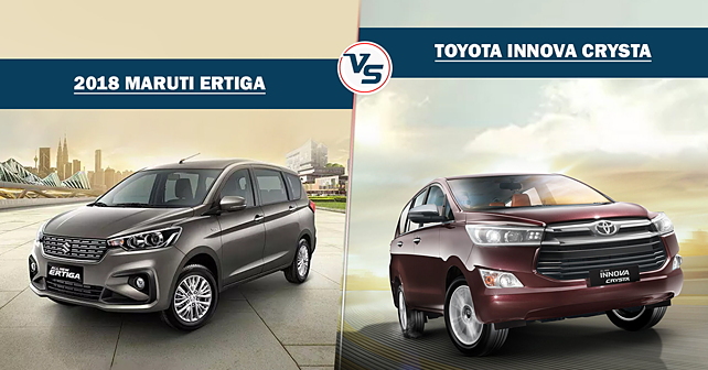 Spec Comparison: 2018 Maruti Ertiga Vs Toyota Innova Crysta - CarWale