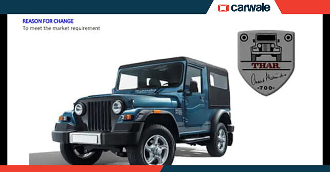 Mahindra Thar Signature edition details leaked ahead of debut - CarWale