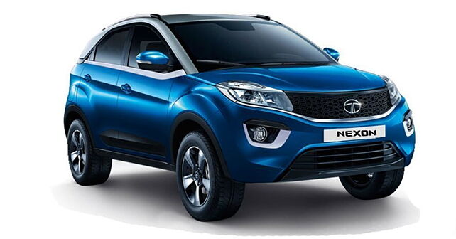 tata nexon blue colour price