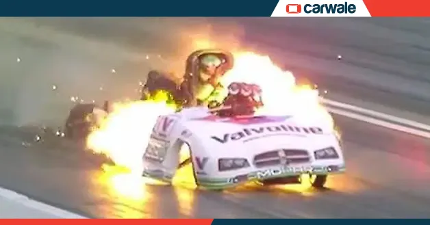 Video: Car explodes but the driver wins the race - CarWale