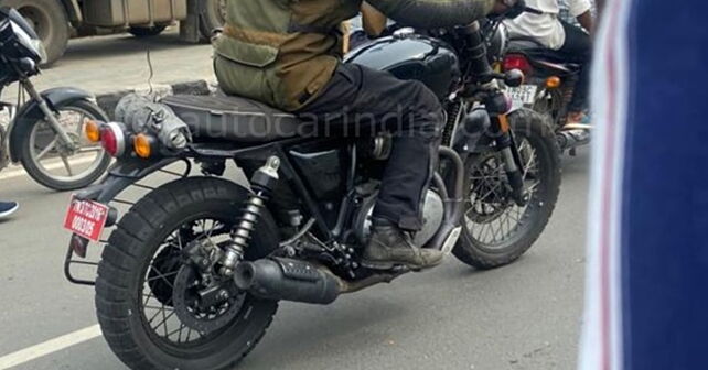 Royal Enfield Interceptor 650-based Scrambler spied in India